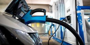 transportation secretary buttigieg highlights new electric vehicle charging station on earth day