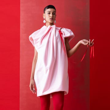 a woman in a pink dress a woman in a pink dress