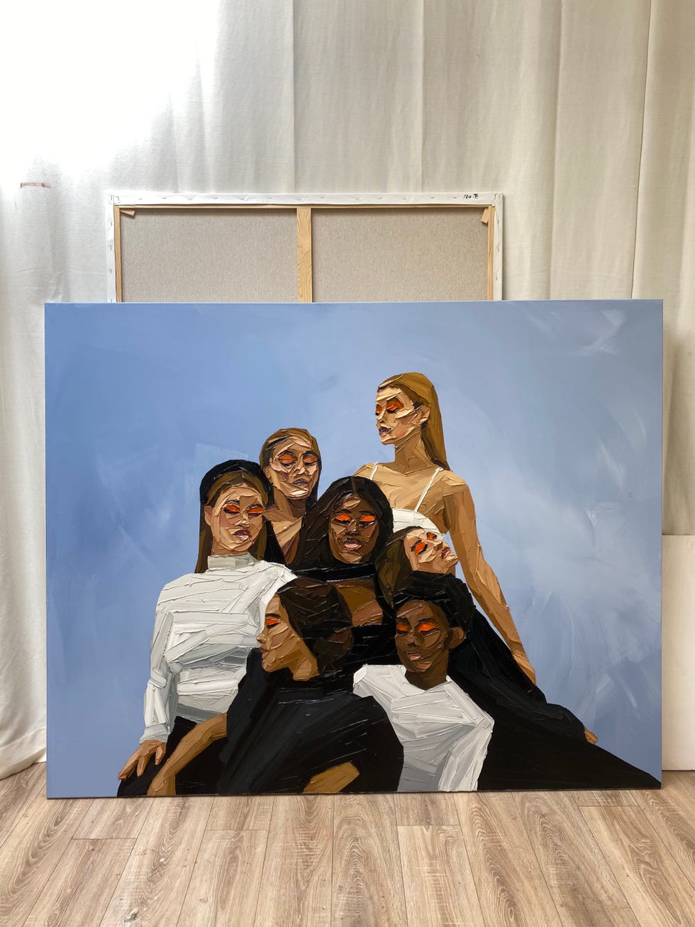 artista elena gual pintura espatula