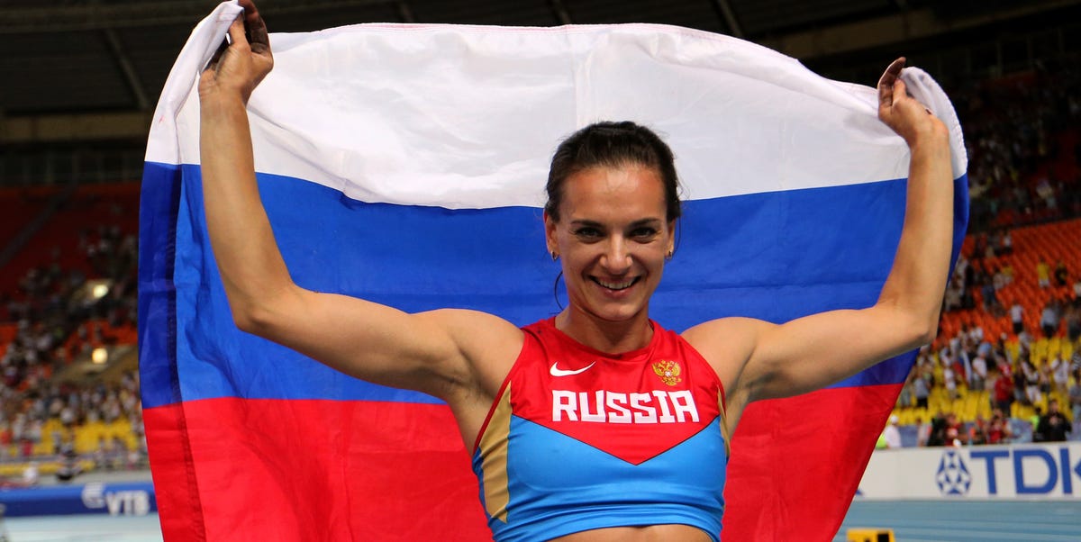 Олимпийская чемпионка 6. Исинбаева с мужем.