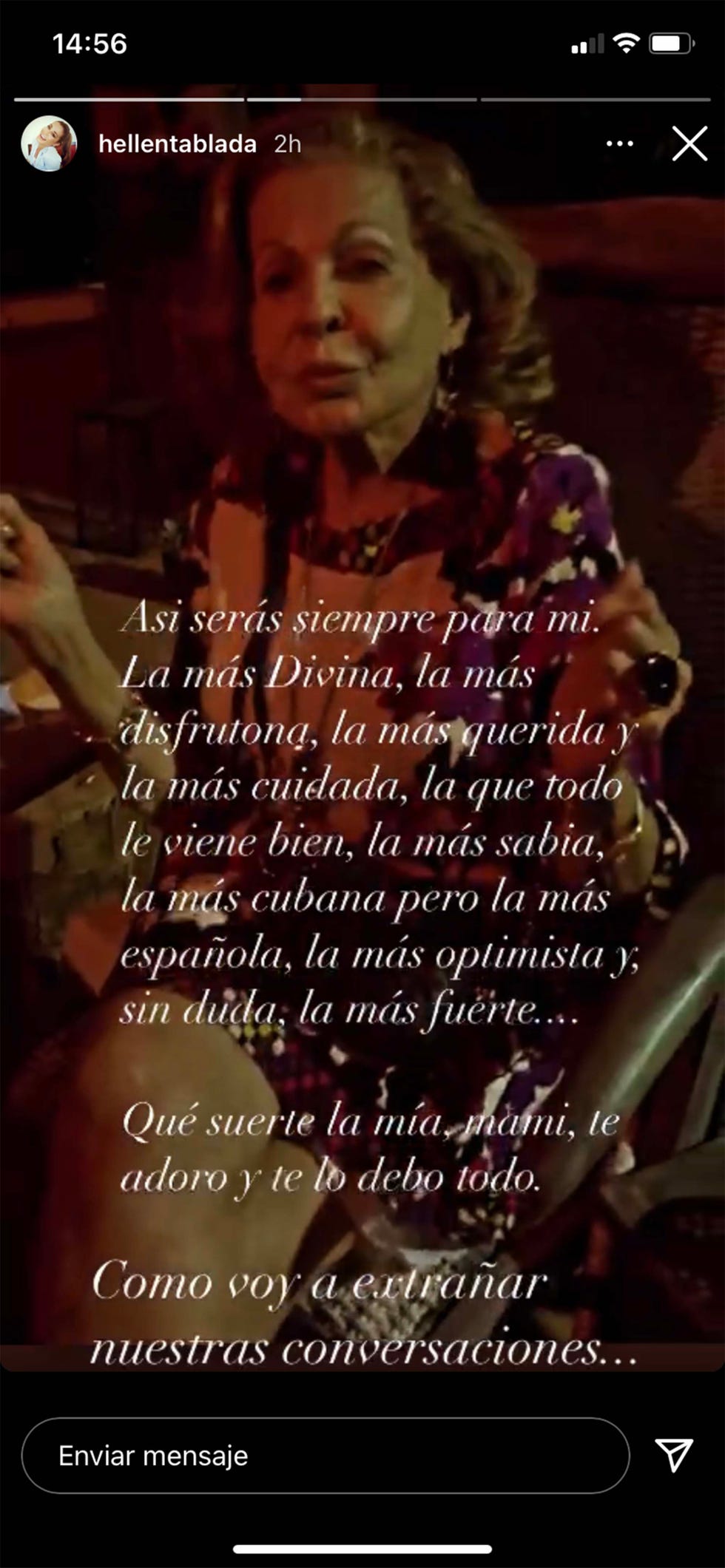 elena tablada se despide de su abuela elena