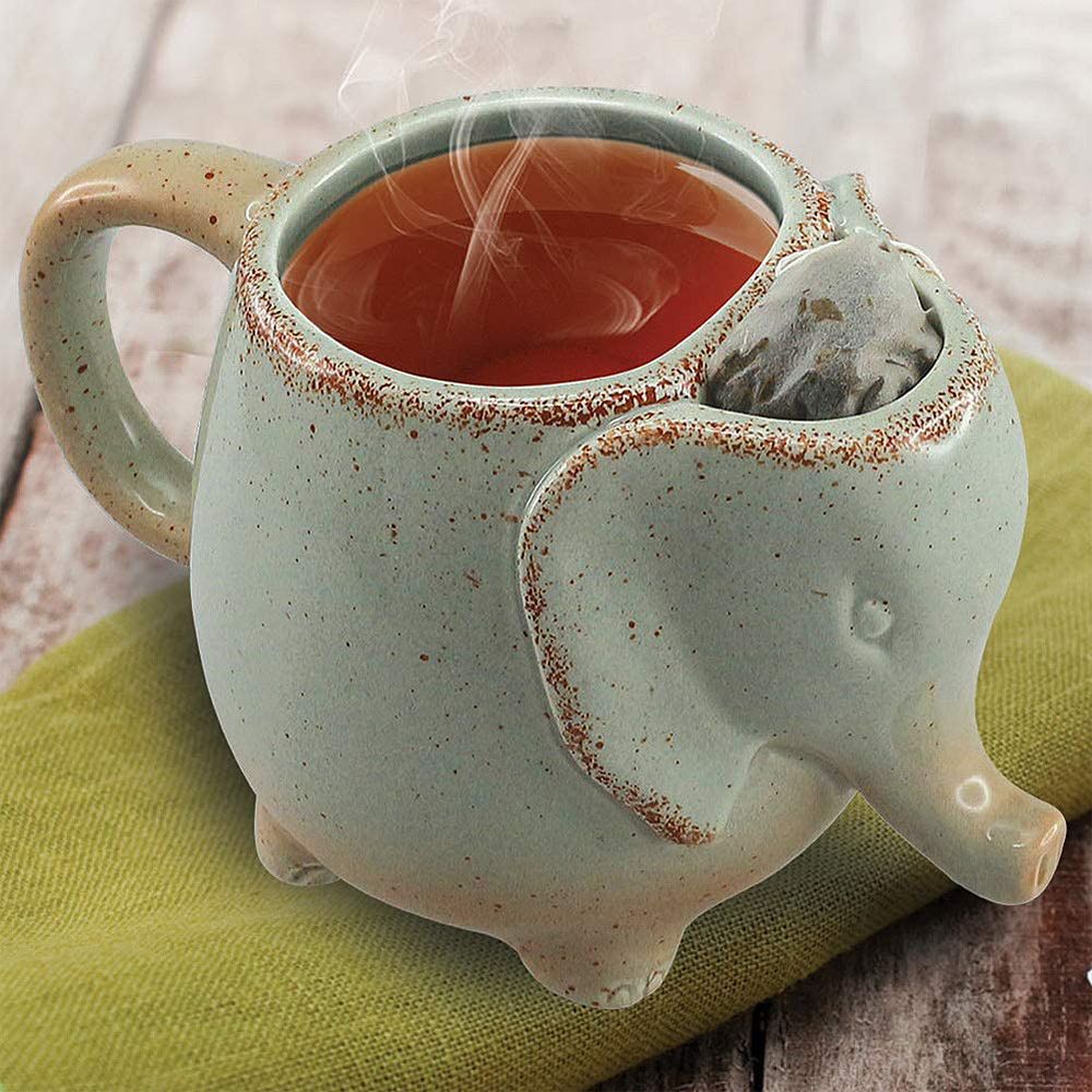 Elephant Mug with Tea Bag Holder