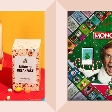 buddy the elf's breakfast candle from homesick, elf themed monopoly