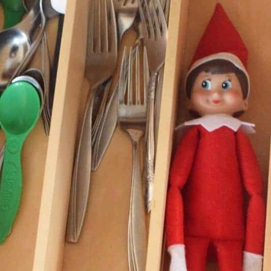 silverware drawer elf in elf on the shelf ideas