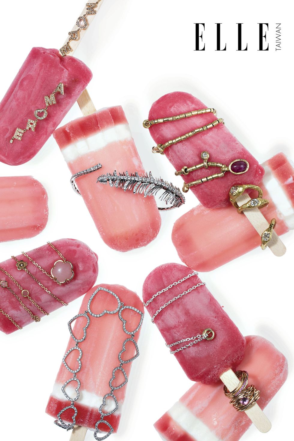 Pink, Fashion accessory, Body jewelry, Material property, Footwear, Font, Finger, Jewellery, Peach, Nail, 