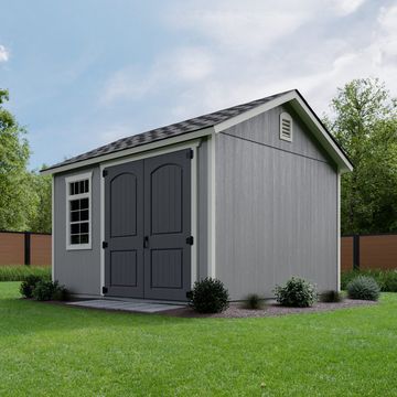 a small house with a garage