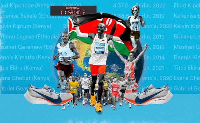 meb keflezighi, eliud kipchoge, bill rodgers, joan benoit, nike alphafly shoes