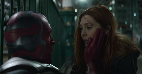 Elizabeth Olsen as Scarlet Witch in Avengers Infinity War
