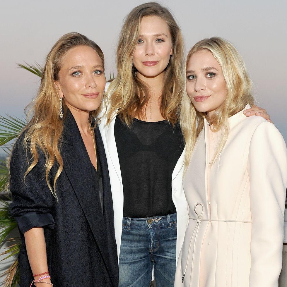 los angeles, ca   july 26  l r designer mary kate olsen, actress elizabeth olsen and designer ashley olsen attend elizabeth and james flagship store opening celebration with instyle at chateau marmont on july 26, 2016 in los angeles, california  photo by donato sardellagetty images for instyle