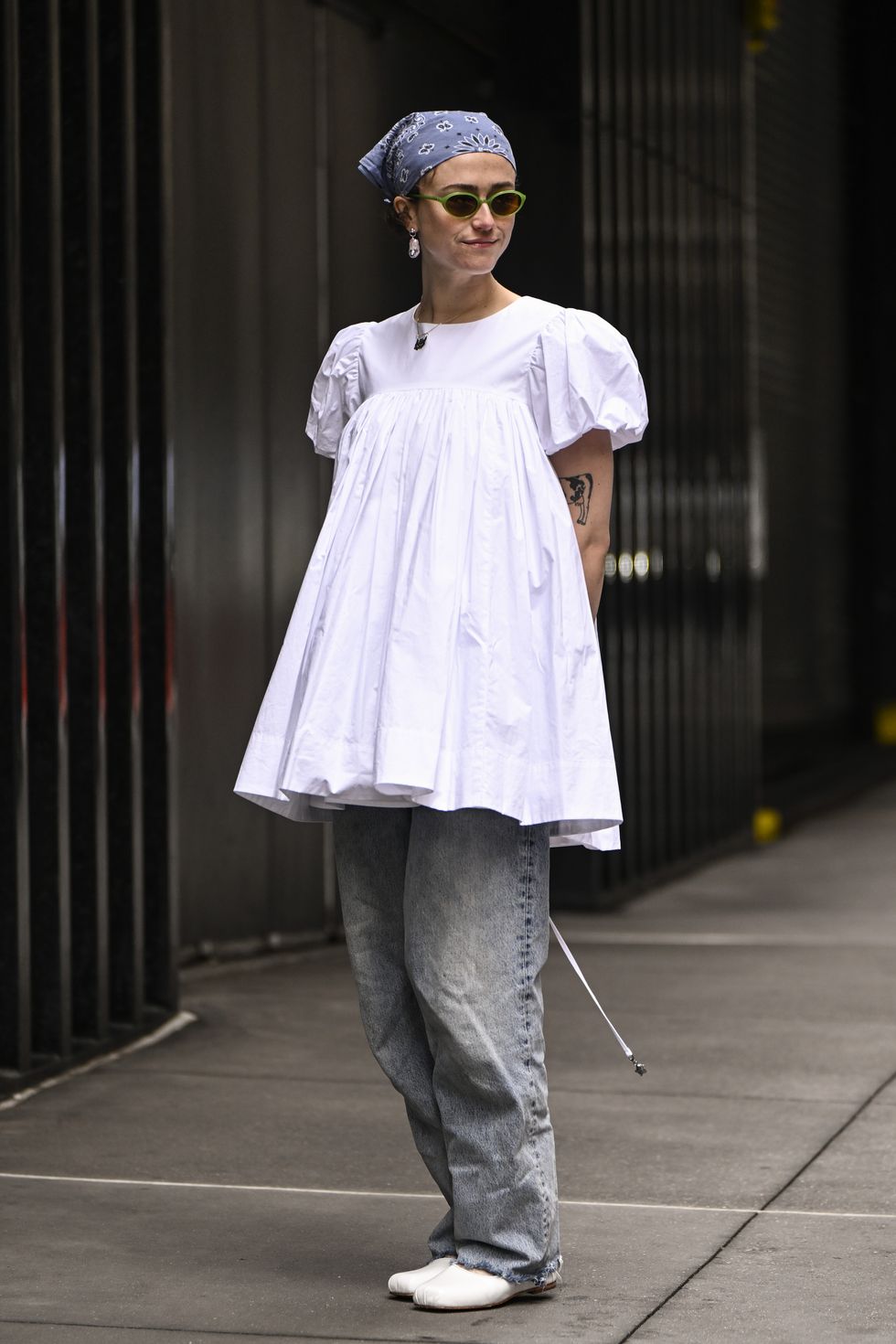 Streetstyle photo of a woman during New York Fashion Week