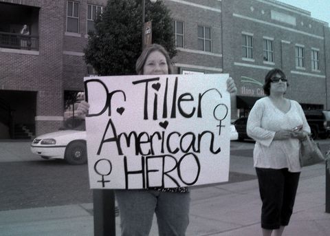 a candle light vigil for dr george tiller, a late term abortion doctor who was killed in may 2009 in wichita, kansas