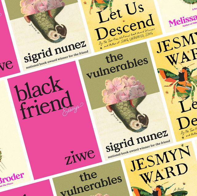the covers for books by ziwe, sigrid nunez, jesmyn ward, and melissa broder