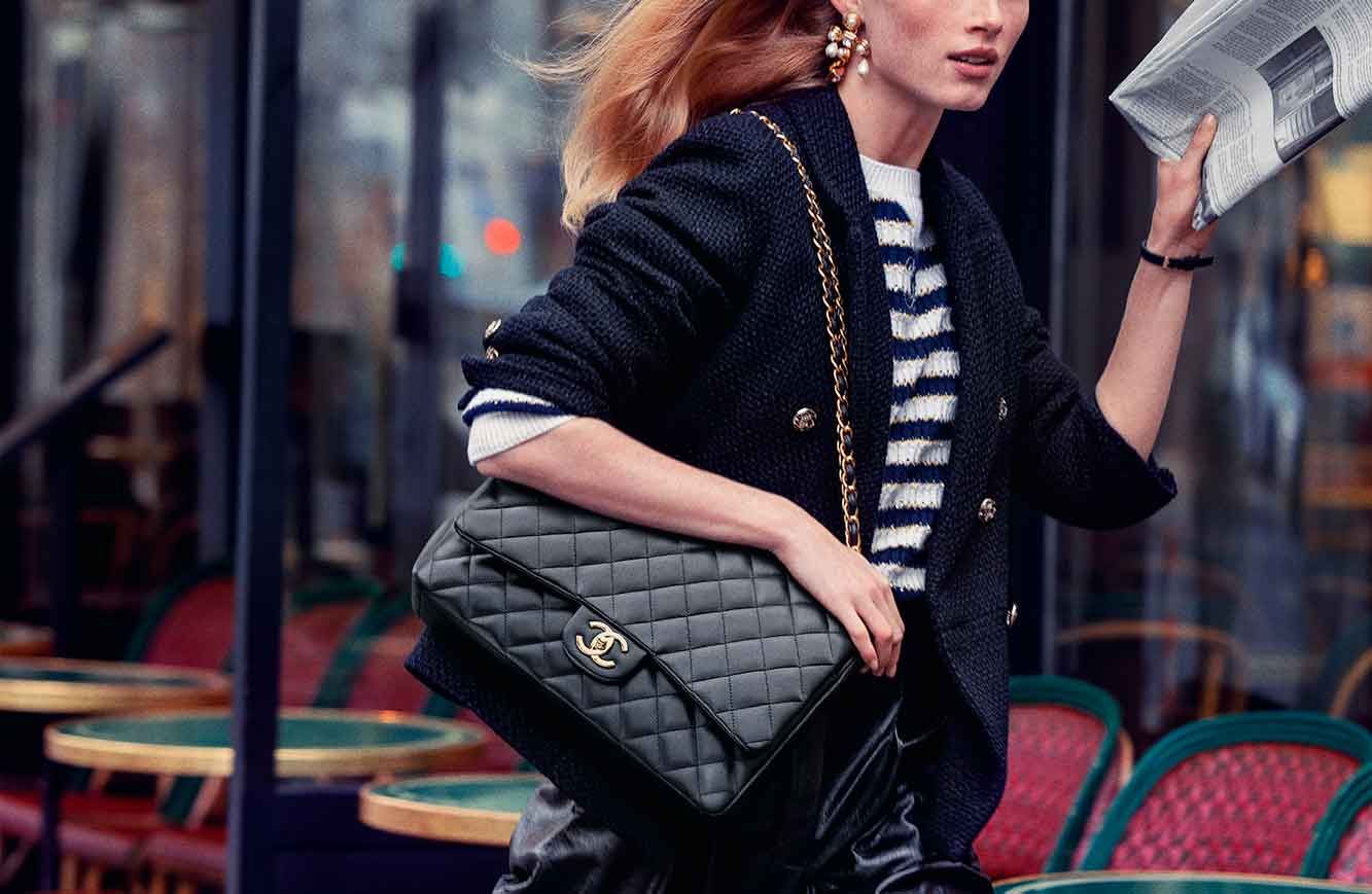 Bolso negro chanel clasico sale