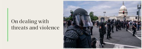 on dealing with threats and violence on dealing with threats and violence