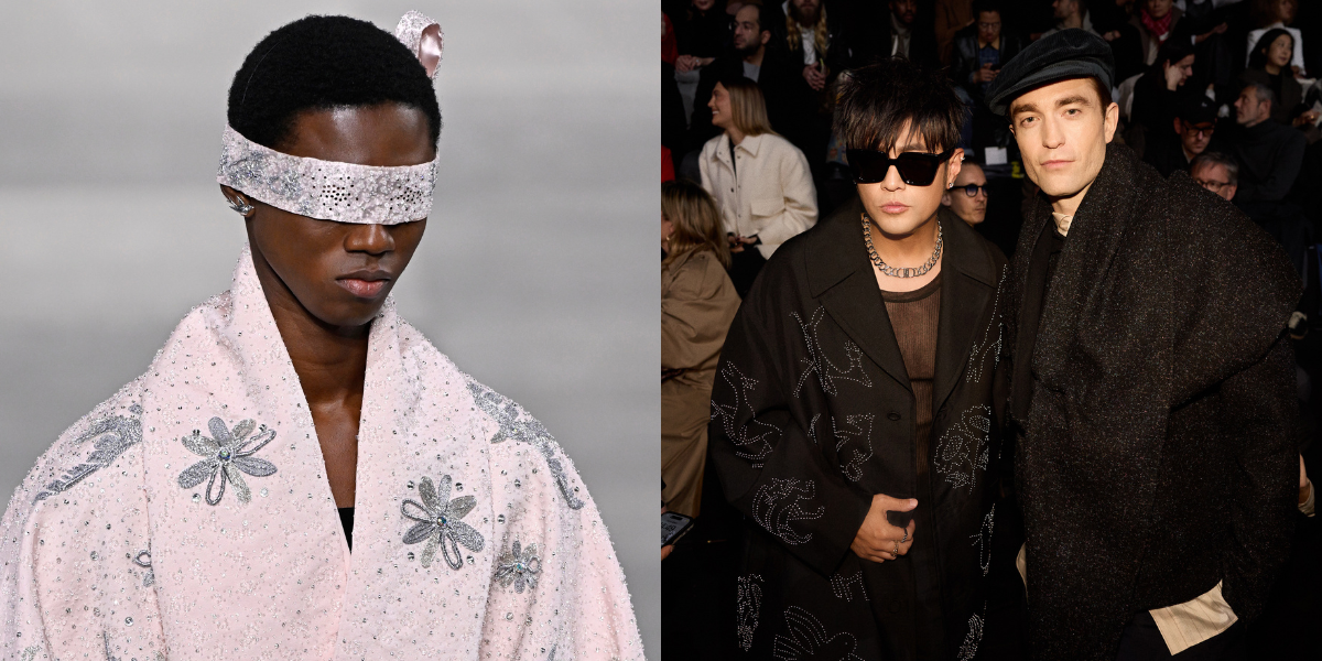 【男裝週】周杰倫、南柱赫、羅伯派丁森男神齊聚！Dior 2025秋冬致敬50年代經典，眼罩與蝴蝶結成氣質註腳