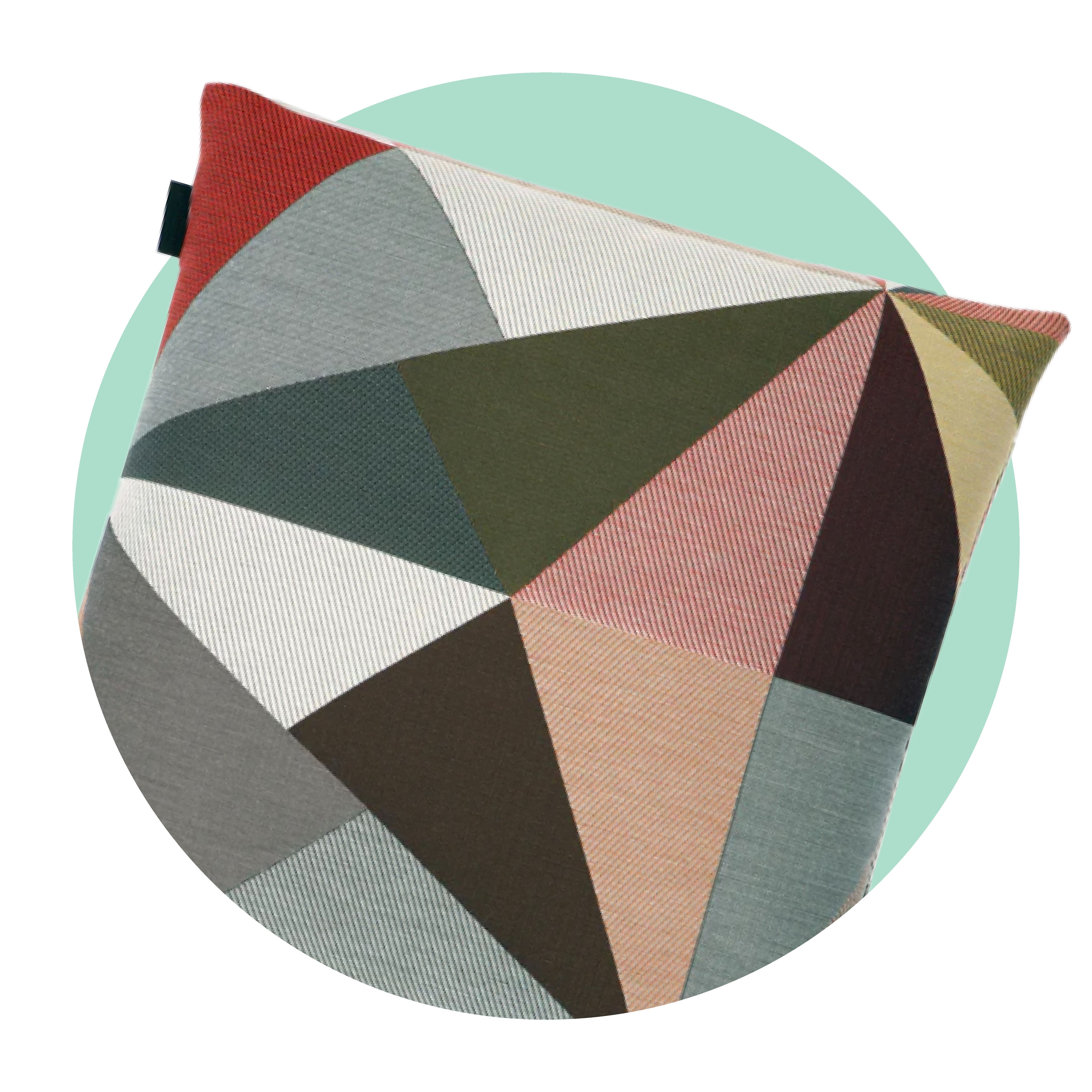 a geometric pattern pillow