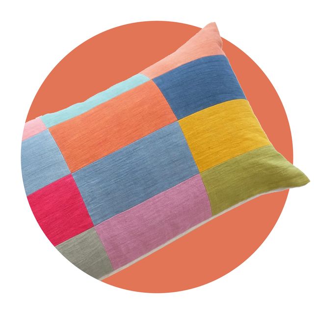 a multicolored pillow