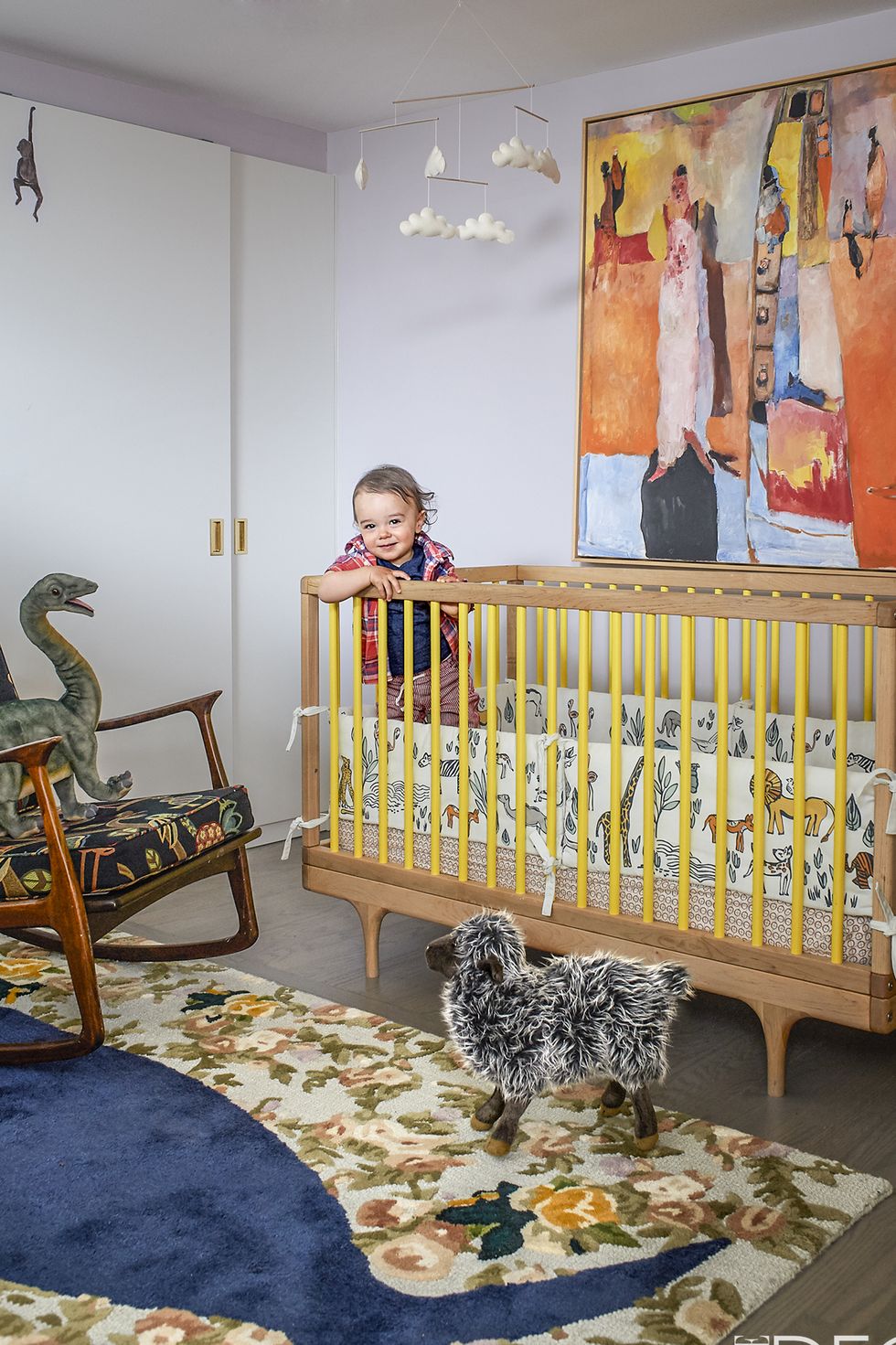Baby Kids Wooden Mirror Hanging Nursery Room Wall Decorative