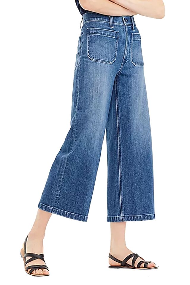 Women's Wide Leg Cropped Jeans from Crew Clothing Company