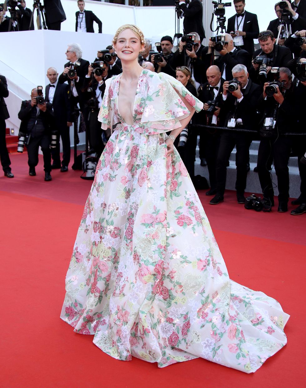 Elle Fanning Dior Dress at Cannes 2019
