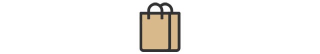 elle shopping bag icon in tan