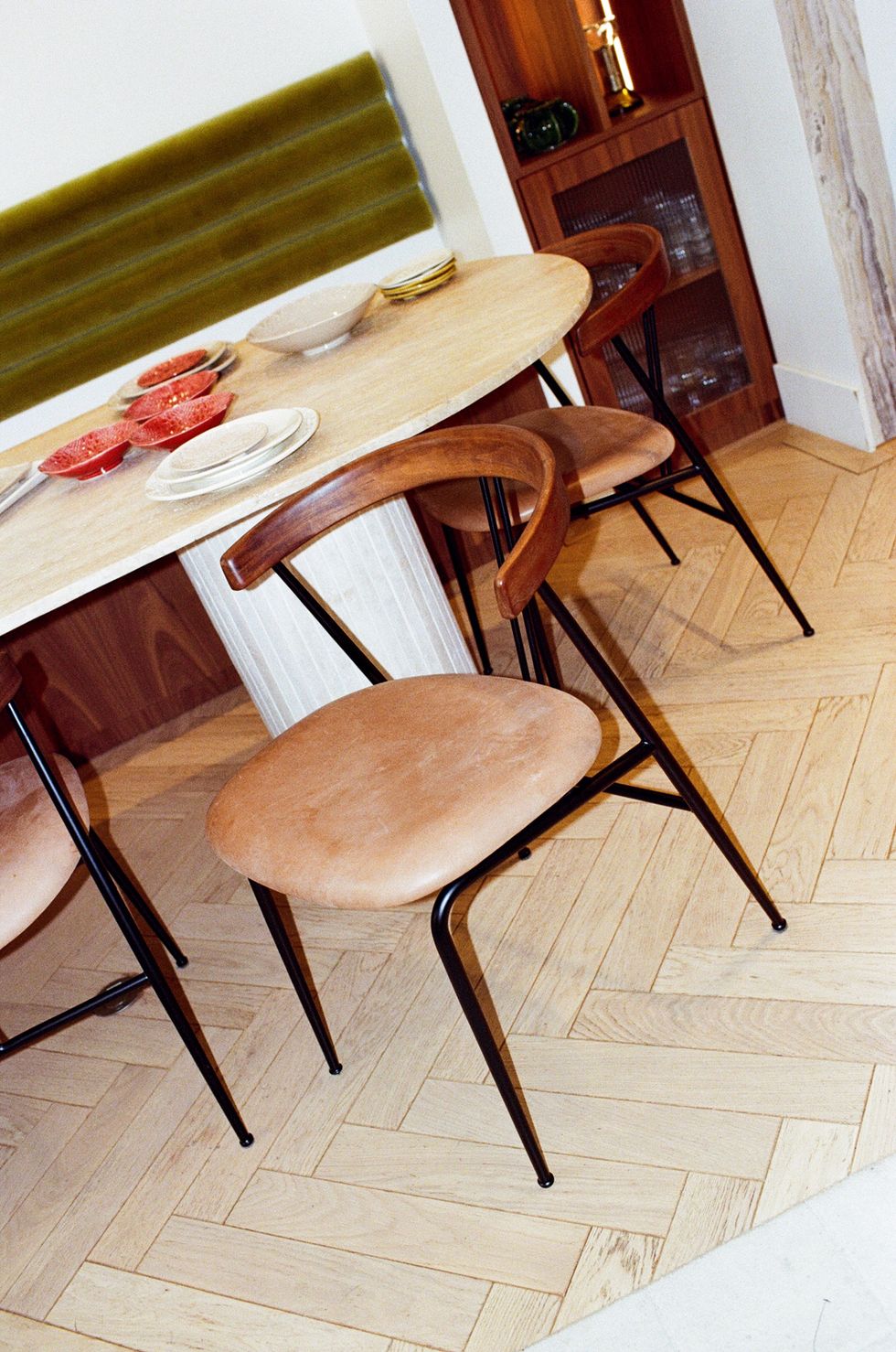 a table with chairs around it