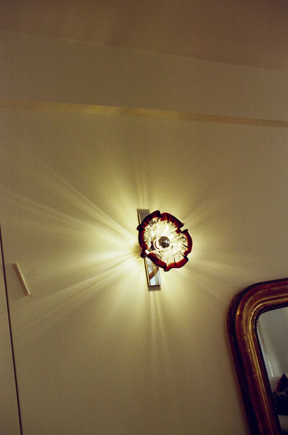 a fan on a ceiling