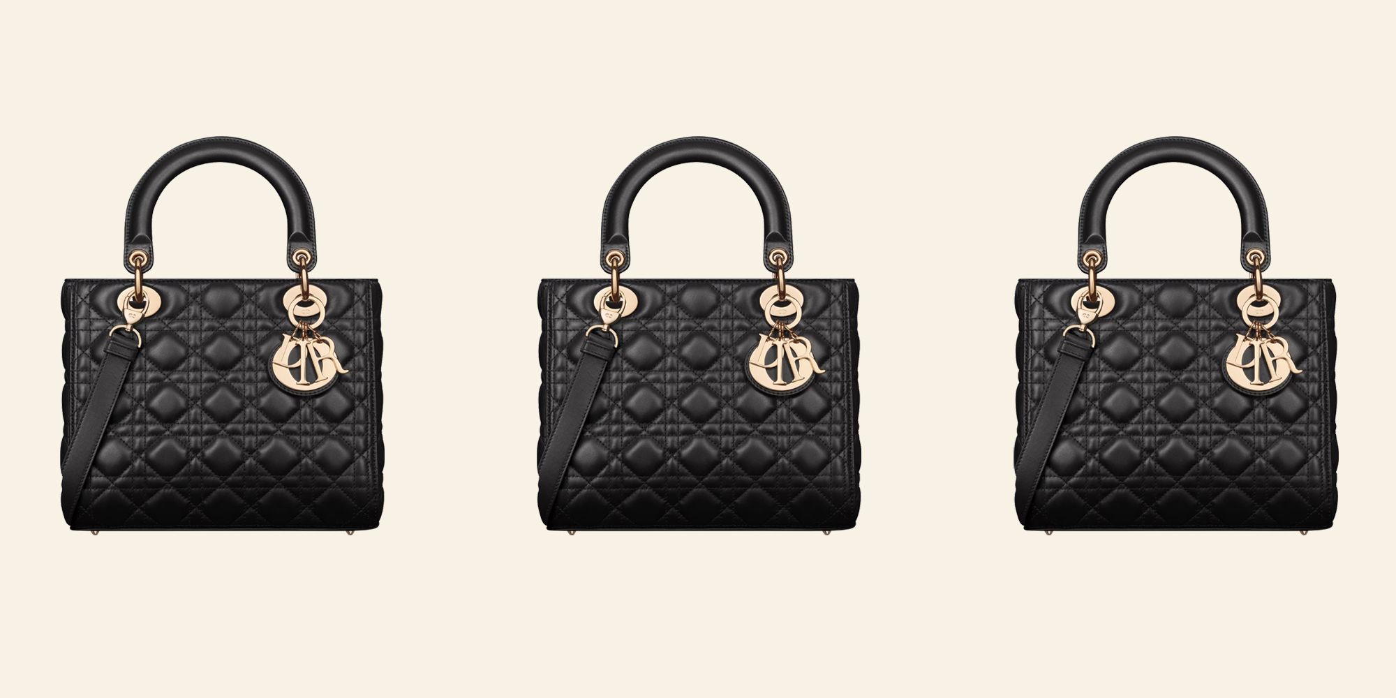 Christian Dior Black Woven Leather Medium Soft Lady Dior Tote Bag - Yoogi's  Closet