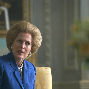 the crown s4 picture shows margaret thatcher gillian anderson filming location wrotham park