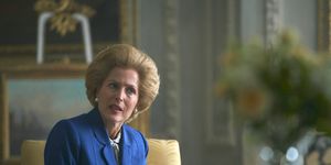 the crown s4 picture shows margaret thatcher gillian anderson filming location wrotham park