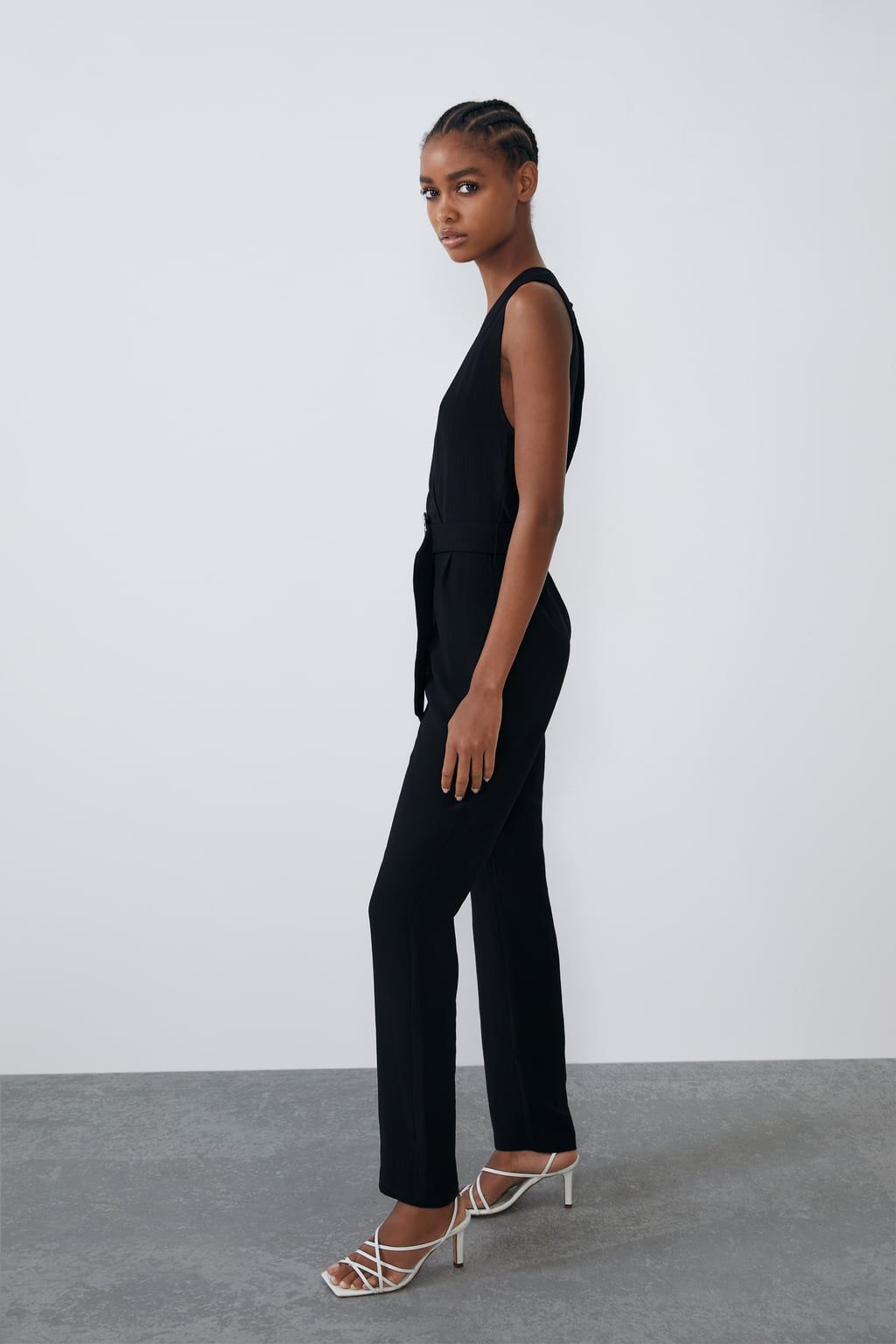 Jumpsuit discount negro zara