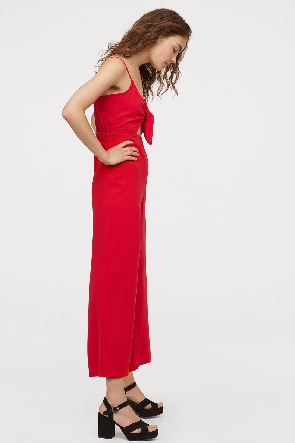 El largo culotte más barato de H&M-HyM su rojo ideal