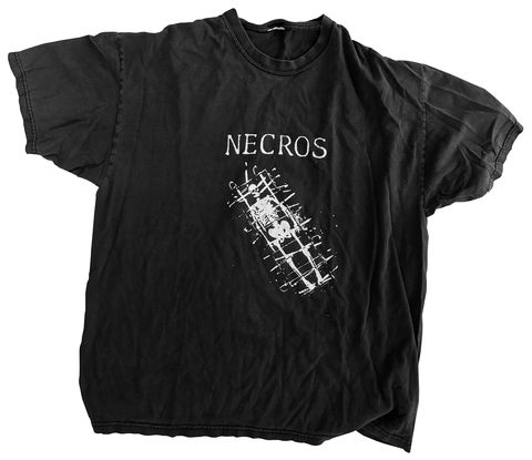 necros black tshirt with white text