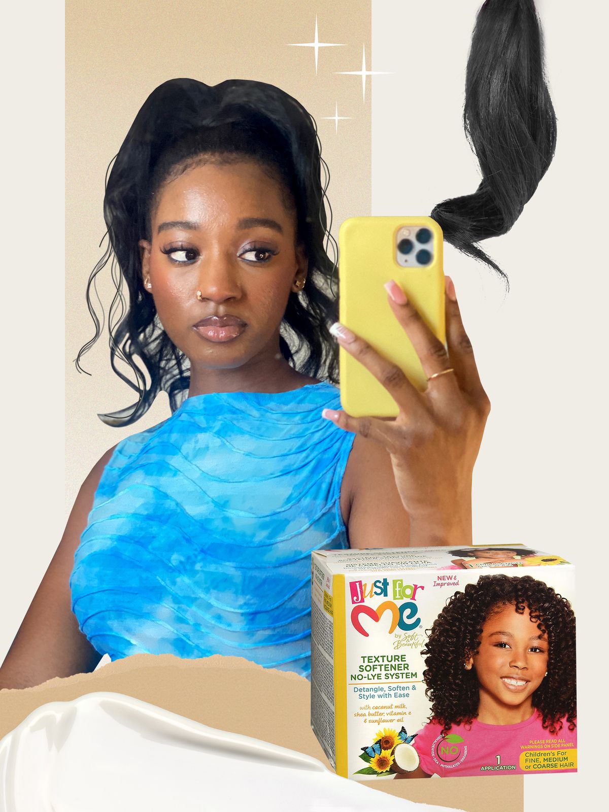 black girl perm relaxed hair