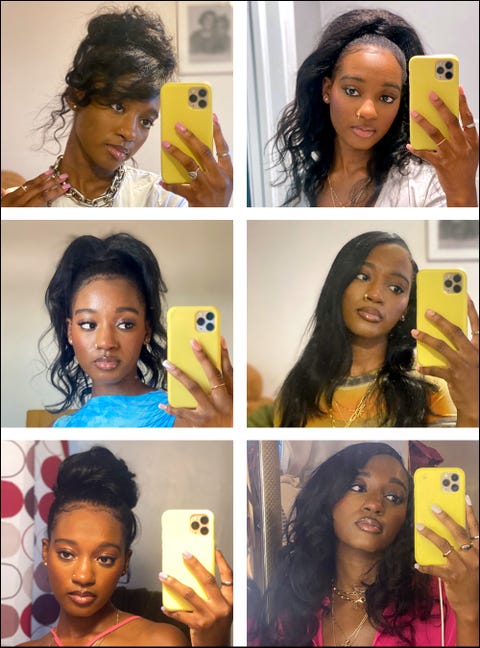 perm hair relaxed hair black girl