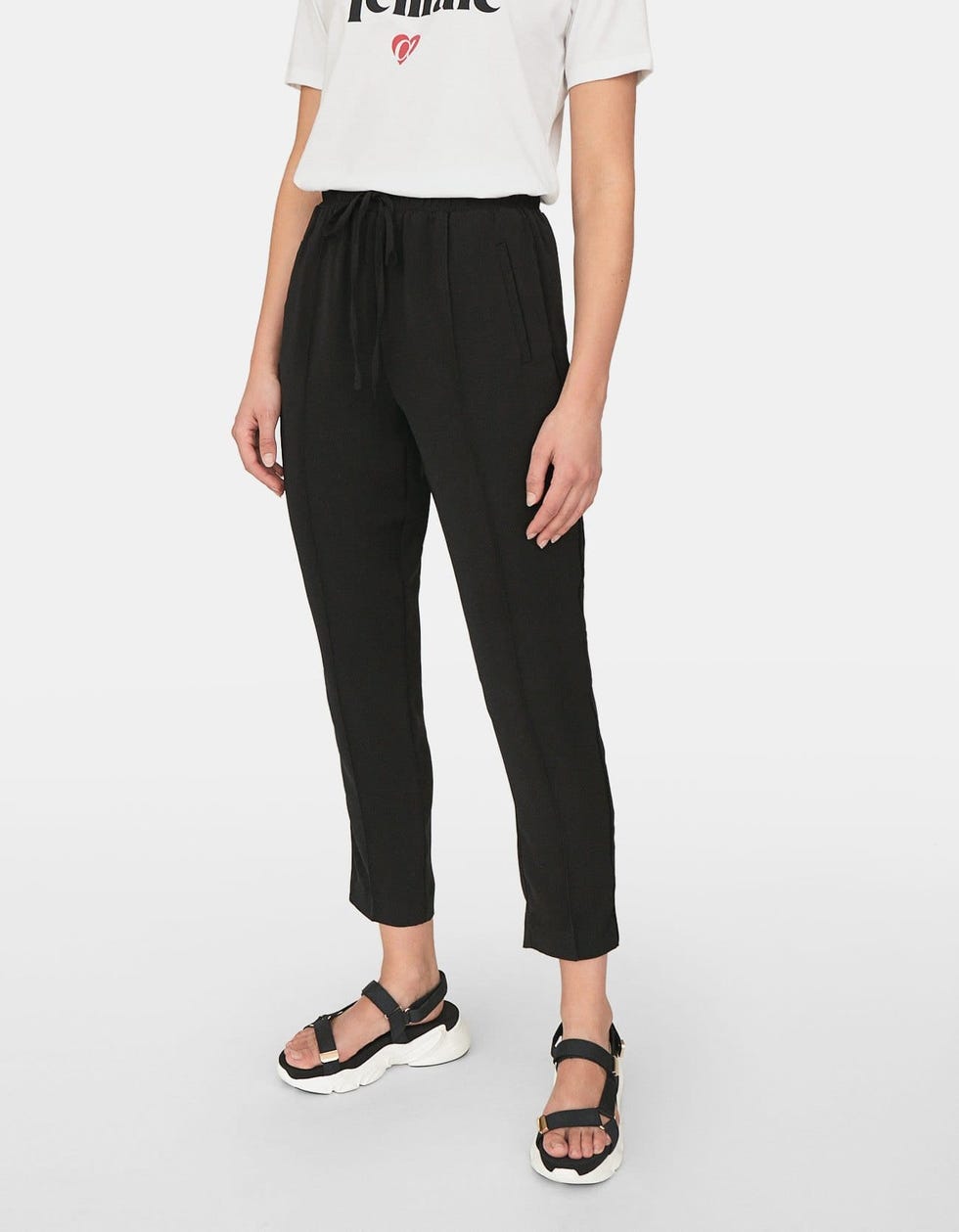 pantalon negro barato stradivarius