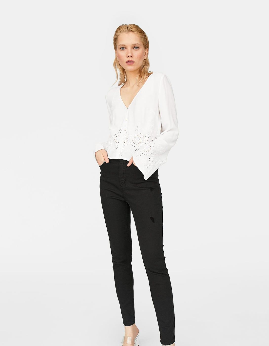 Pantalones tobilleros mujer online stradivarius