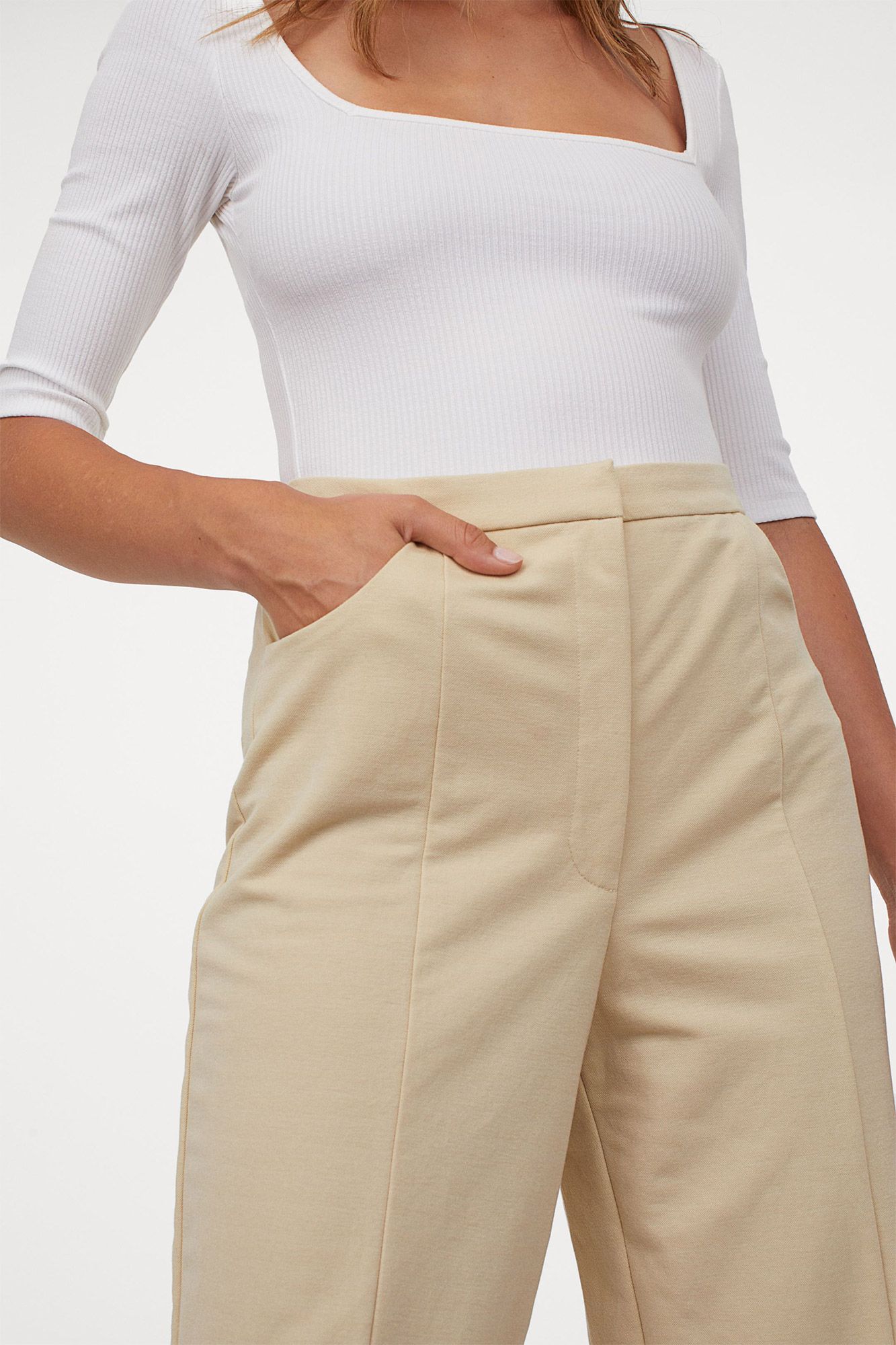pantalón ancho de H&M pura tendencia entretiempo