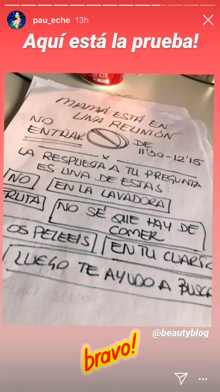 Paula Echevarría y el mensaje viral para madres de teletrabajo