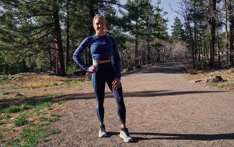 workout photoshoot with elle purrier in flagstaff, arizona at hypo2sport gym and on a trail nearby april 2021