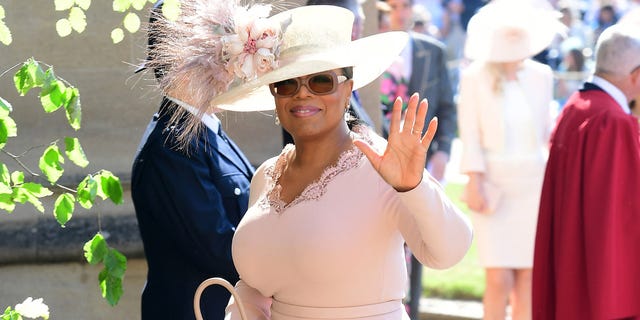 Oprah Winfrey arrives at the royal wedding
