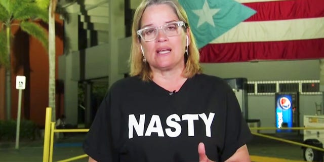 San Juan Mayor Carmen Yulín Cruz Protests Trump's Tweets By Wearing A "Nasty" Shirt