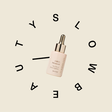 hair serum product showcased with bold text design hair serum product showcased with bold text design