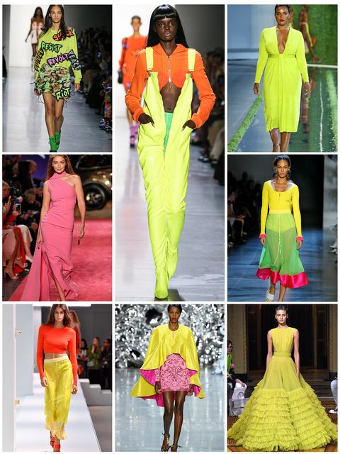 Fashion model, Clothing, Yellow, Fashion, Orange, Green, Dress, Fashion design, Haute couture, Runway, 