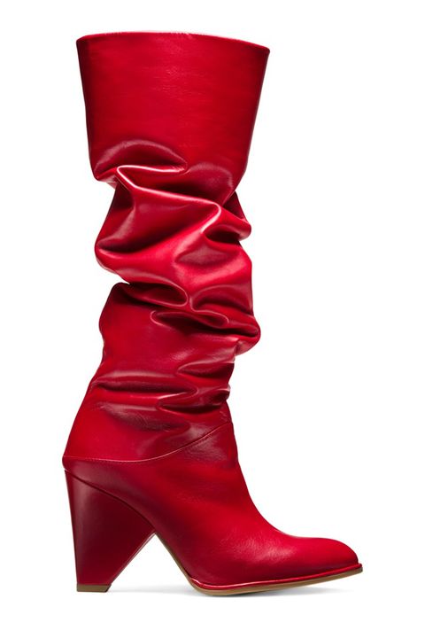 Footwear, Red, Boot, Shoe, High heels, Knee-high boot, Leg, Durango boot, Carmine, Leather, 