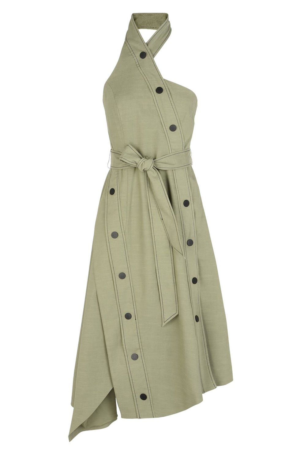 Clothing, Trench coat, Coat, Outerwear, Dress, Beige, Day dress, Sleeve, 