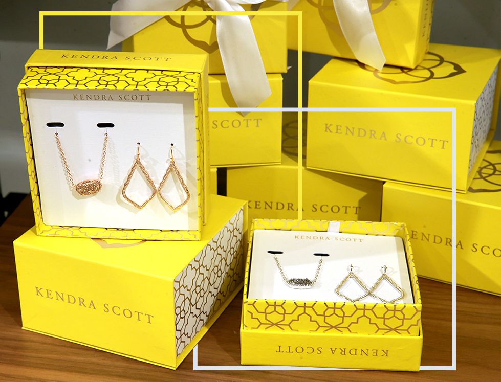 a view of jewelry on display at the kendra scott soho store ear piercing event at kendra scott soho on november 8, 2018 in new york city