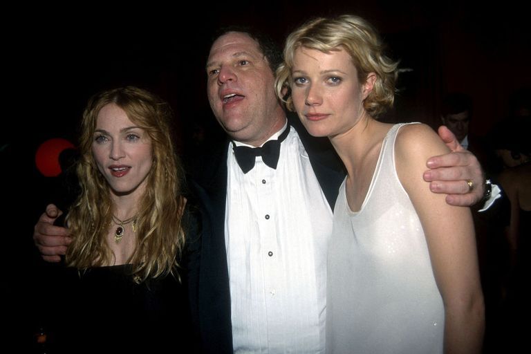 Harvey Weinstein, Madonna y Gwyneth Paltrow en la fiesta de Miramax por los Globos de oro elle.es