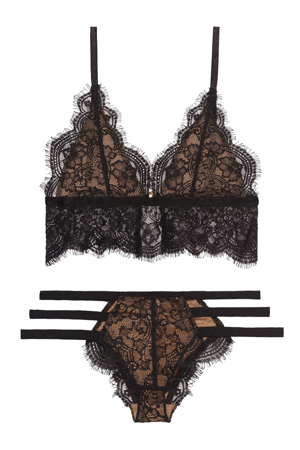 Valentine's Day Gift for Wife, Lingerie, Sexy Lingerie, Bralet, Lace  Bralette, Black Lace Lingerie, Soft Cup, Vintage Inspired, Black Lace 