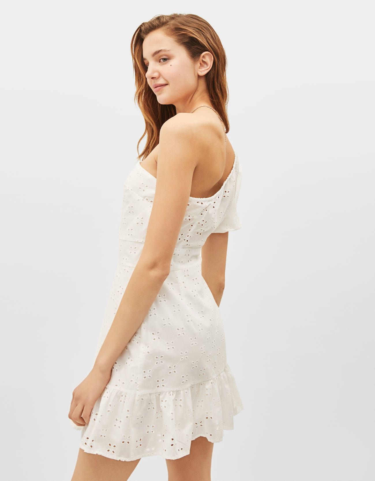 Vestido discount bershka blanco